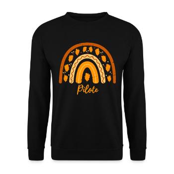 Zum besten Fahrer gewählt | Pilot-Geschenkidee - Unisex Pullover - Schwarz - Vorne - Alina (178cm) & Michal (187cm)