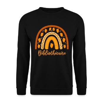 Voted best librarian| Librarian - Unisex Sweatshirt - black - Front - Alina (178cm) & Michal (187cm)