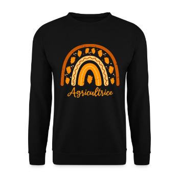 Zum besten Landwirt gewählt| Bauer - Unisex Pullover - Schwarz - Vorne - Alina (178cm) & Michal (187cm)