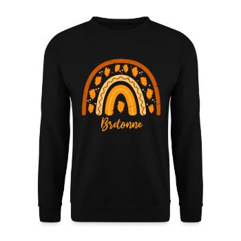 Voted best Breton| Breton Gift Idea - Unisex Sweatshirt - black - Front - Alina (178cm) & Michal (187cm)