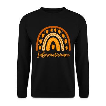 Voted best computer scientist| Computer scientist - Unisex Sweatshirt - black - Front - Alina (178cm) & Michal (187cm)