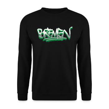 Bremen Graffiti Shirt Style streetart urban cult - Unisex Pullover - Schwarz - Vorne - Alina (178cm) & Michal (187cm)