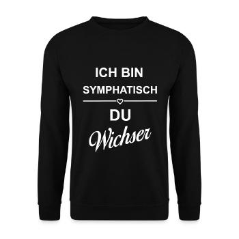 Je suis symphatique espèce de sarcasme humour - Sweat-shirt Unisexe - noir - Devant - Alina (178cm) & Michal (187cm)