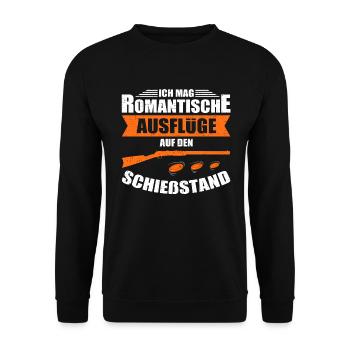 Schießstand Wurfscheiben Schiessen Tontauben - Unisex Pullover - Schwarz - Vorne - Alina (178cm) & Michal (187cm)