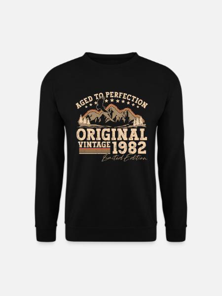 Jahrgang 1982 geboren Vintage Geburtstag Geschenk - Unisex Pullover - Schwarz