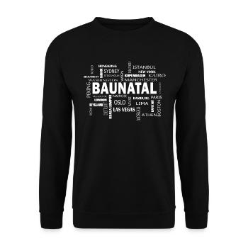 Baunatal Kassel Nordhessen Meine Hauptstadt Dorf - Unisex Pullover - Schwarz - Vorne - Alina (178cm) & Michal (187cm)