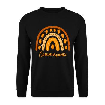 Voted best trader| Commercial Gift Idea - Unisex Sweatshirt - black - Front - Alina (178cm) & Michal (187cm)