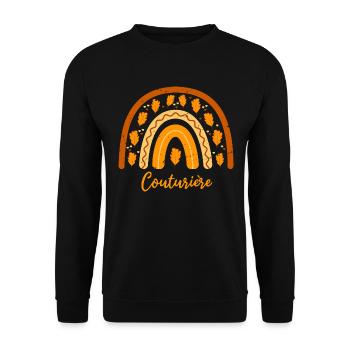 Elue meilleure couturière | Idée Cadeau couturière - Sweat-shirt Unisexe - noir - Devant - Alina (178cm) & Michal (187cm)