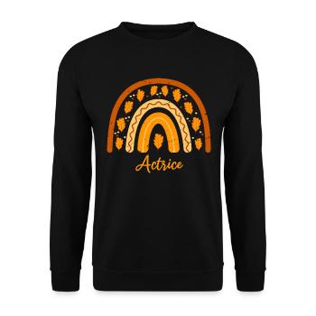 Zur besten Schauspielerin gewählt| Schauspielerin Geschenkidee - Unisex Pullover - Schwarz - Vorne - Alina (178cm) & Michal (187cm)