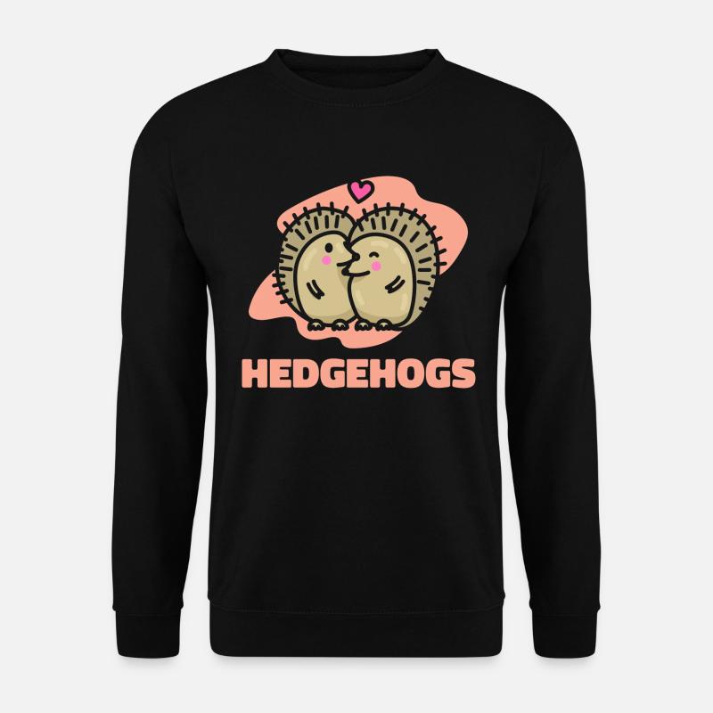 Cadeau de Saint-Valentin Hedgehog - Sweat-shirt Unisexe - noir