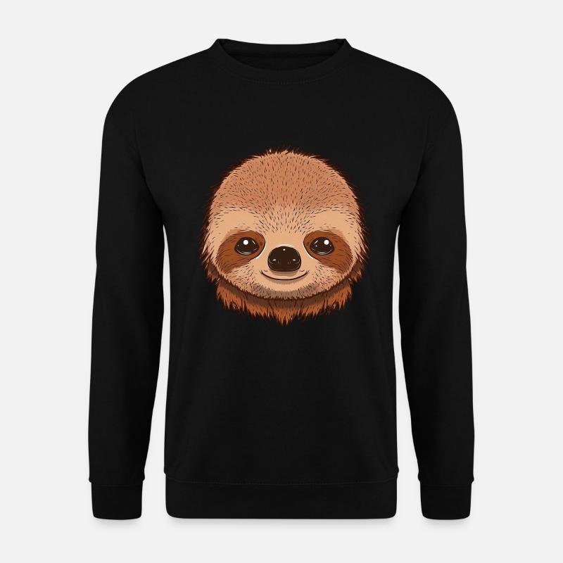 Visage de bébé paresseux - Sweat-shirt Unisexe - noir