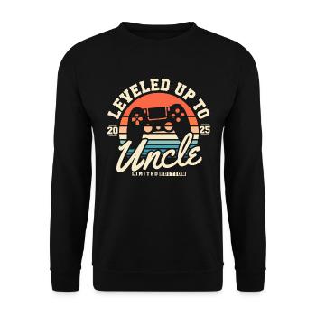 Ascended to Uncle 2025 - Unisex Sweatshirt - black - Front - Alina (178cm) & Michal (187cm)