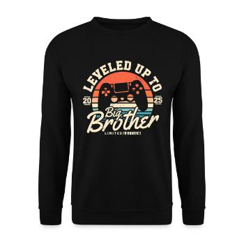 Promu grand frère en 2025 - Sweat-shirt Unisexe - noir - Devant - Alina (178cm) & Michal (187cm)