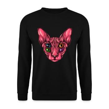 Yeux De Sphynx - Sweat-shirt Unisexe - noir - Devant - Alina (178cm) & Michal (187cm)