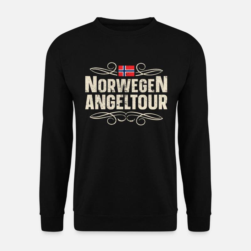 Norwegen Angeltour - Unisex Pullover - Schwarz