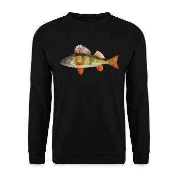 Low poly Barsch - Unisex Pullover - Schwarz - Vorne - Alina (178cm) & Michal (187cm)