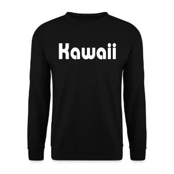 Anime Quote Kawaii - Anime Shirt - Unisex Pullover - Schwarz - Vorne - Alina (178cm) & Michal (187cm)