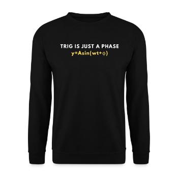 Funny Trigonometry Quote | Math Lovers Gifts - Unisex Sweatshirt - black - Front - Alina (178cm) & Michal (187cm)