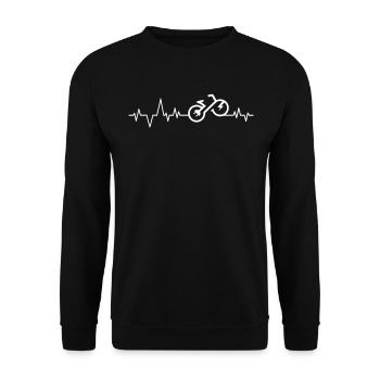 Vélo électrique Heart Beat - Sweat-shirt Unisexe - noir - Devant - Alina (178cm) & Michal (187cm)
