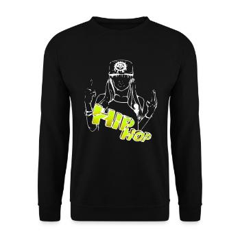 Rappeur Breakdance Hip Hop - Sweat-shirt Unisexe - noir - Devant - Alina (178cm) & Michal (187cm)