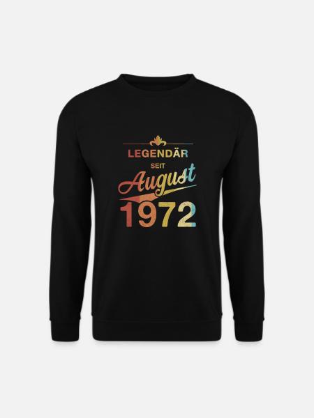 Legendär 50. Geburtstag August 1972 Jahrgang 72 - Unisex Pullover - Schwarz