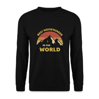 Bester Bergsteiger der Welt Kletterer Design - Unisex Pullover - Schwarz - Vorne - Alina (178cm) & Michal (187cm)