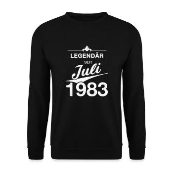 40. Geburtstag Legendär Juli 1983 Jahrgang 83 - Unisex Pullover - Schwarz - Vorne - Alina (178cm) & Michal (187cm)