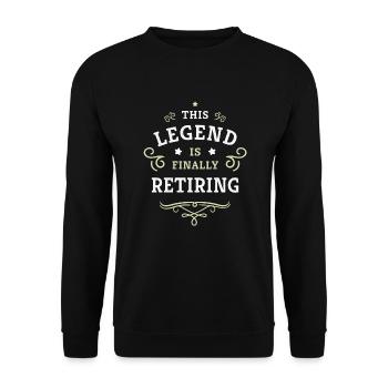 This legend is now retiring gift pensioners - Unisex Sweatshirt - black - Front - Alina (178cm) & Michal (187cm)