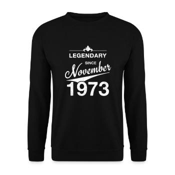 50e anniversaire Légendaire novembre 1973 Volume 73 - Sweat-shirt Unisexe - noir - Devant - Alina (178cm) & Michal (187cm)