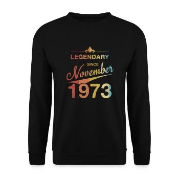 50e anniversaire Légendaire novembre 1973 Volume 73 - Sweat-shirt Unisexe - noir - Devant - Alina (178cm) & Michal (187cm)