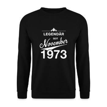 50e anniversaire Légendaire novembre 1973 Volume 73 - Sweat-shirt Unisexe - noir - Devant - Alina (178cm) & Michal (187cm)