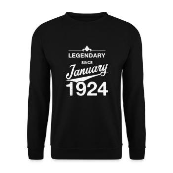 100e anniversaire légendaire janvier 1924 volume 24 - Sweat-shirt Unisexe - noir - Devant - Alina (178cm) & Michal (187cm)