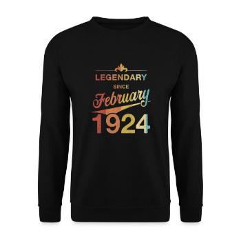 100e anniversaire légendaire février 1924 volume 24 - Sweat-shirt Unisexe - noir - Devant - Alina (178cm) & Michal (187cm)