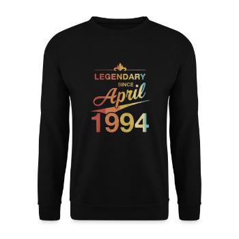 30th Birthday Legendary April 1994 Volume 94 - Unisex Sweatshirt - black - Front - Alina (178cm) & Michal (187cm)