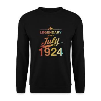 100e anniversaire Légendaire depuis juillet 1924 - Sweat-shirt Unisexe - noir - Devant - Alina (178cm) & Michal (187cm)