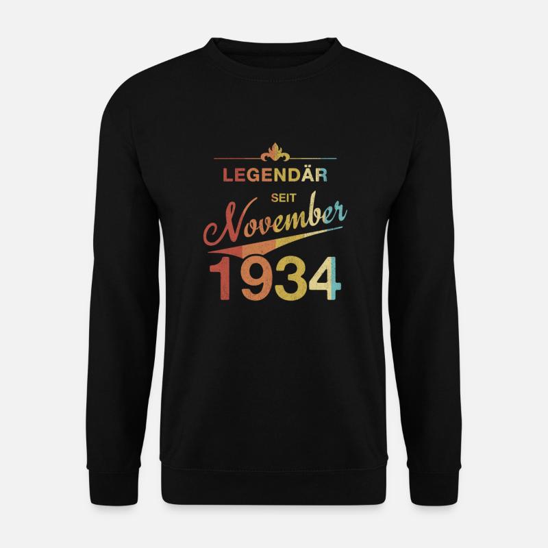 90. Geburtstag Legendär seit November 1934 - Unisex Pullover - Schwarz