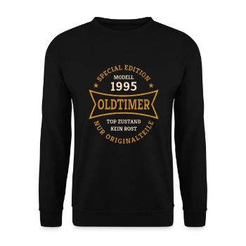 30th Birthday Vintage 1995 Classic Car 30 Years - Unisex Sweatshirt - black - Front - Alina (178cm) & Michal (187cm)