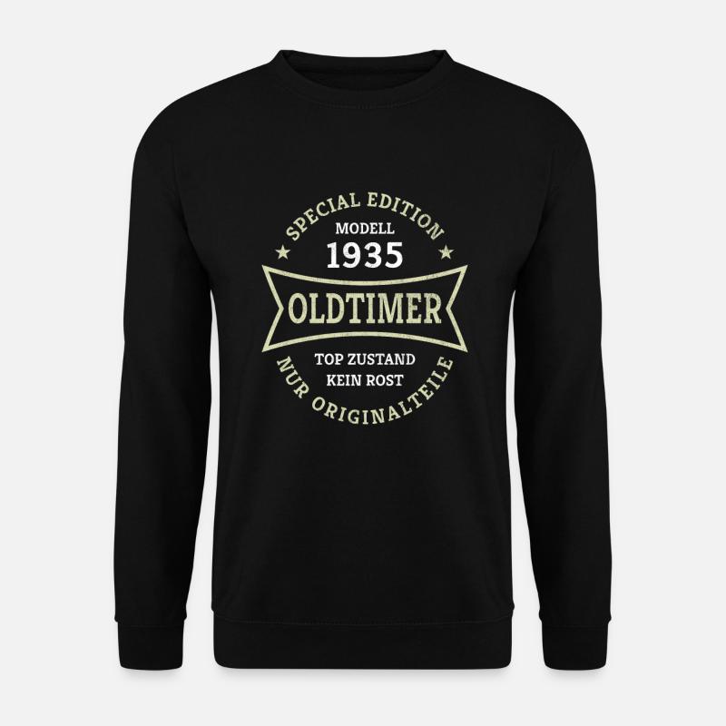 90. Geburtstag Jahrgang 1935 Oldtimer 90 Jahre - Unisex Pullover - Schwarz