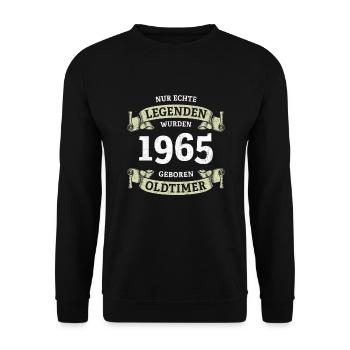 De vraies légendes sont nées en 1965 pour son 60e anniversaire - Sweat-shirt Unisexe - noir - Devant - Alina (178cm) & Michal (187cm)