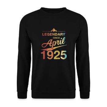 100e anniversaire Légendaire Avril 1925 Volume 25 - Sweat-shirt Unisexe - noir - Devant - Alina (178cm) & Michal (187cm)