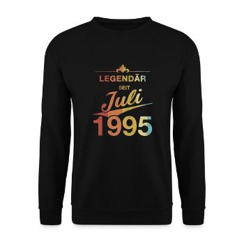 30th Birthday Legendary since July 1995 Volume 95 - Unisex Sweatshirt - black - Front - Alina (178cm) & Michal (187cm)