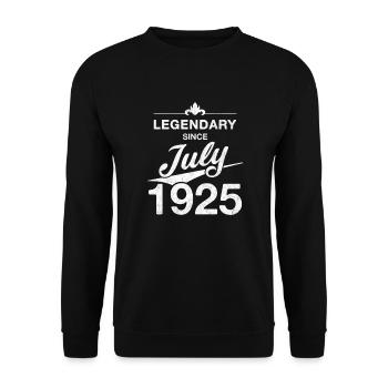 100e anniversaire Légendaire depuis juillet 1925 - Sweat-shirt Unisexe - noir - Devant - Alina (178cm) & Michal (187cm)