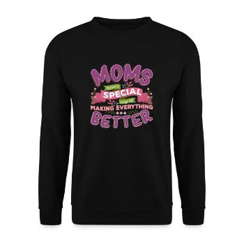 Mom Mother Mother's Day saying gift - Unisex Sweatshirt - black - Front - Alina (178cm) & Michal (187cm)