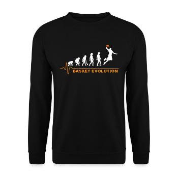 Basket evolution - Sweat-shirt Unisexe - noir - Devant - Alina (178cm) & Michal (187cm)