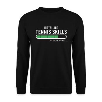 Tennis Skills Tennis Club Tennis players - Unisex Sweatshirt - black - Front - Alina (178cm) & Michal (187cm)
