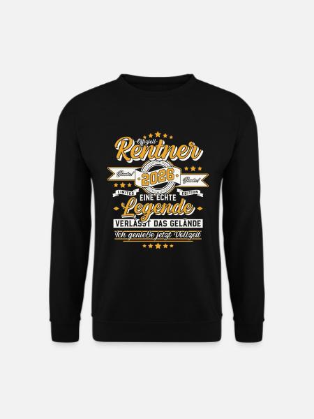 Rentner 2026 Legende verlässt das Gelände Geschenk - Unisex Pullover - Schwarz