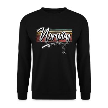 Norvège Pêche - Sweat-shirt Unisexe - noir - Devant - Alina (178cm) & Michal (187cm)