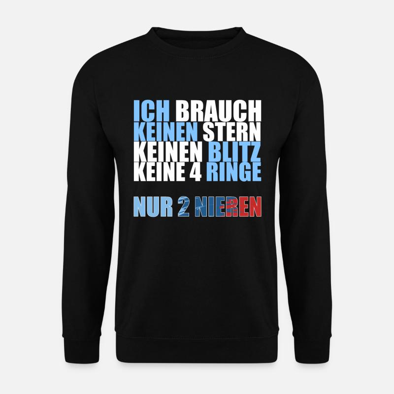 Bimmer Spruch Nieren Ringe Stern Geschenk - Unisex Pullover - Schwarz