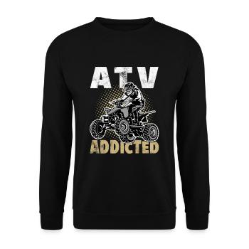Quad Addicted Quad - Sweat-shirt Unisexe - noir - Devant - Alina (178cm) & Michal (187cm)