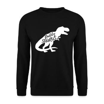 Mon Papa Dinosaure Je L'Aime - Sweat-shirt Unisexe - noir - Devant - Alina (178cm) & Michal (187cm)